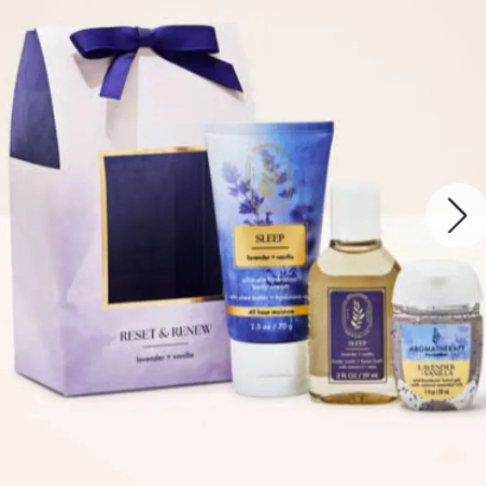 NWT Bath and Body Works Lavender Vanilla Mini Gift Set